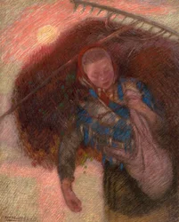 Studie für "Die Erntearbeiter", 1910